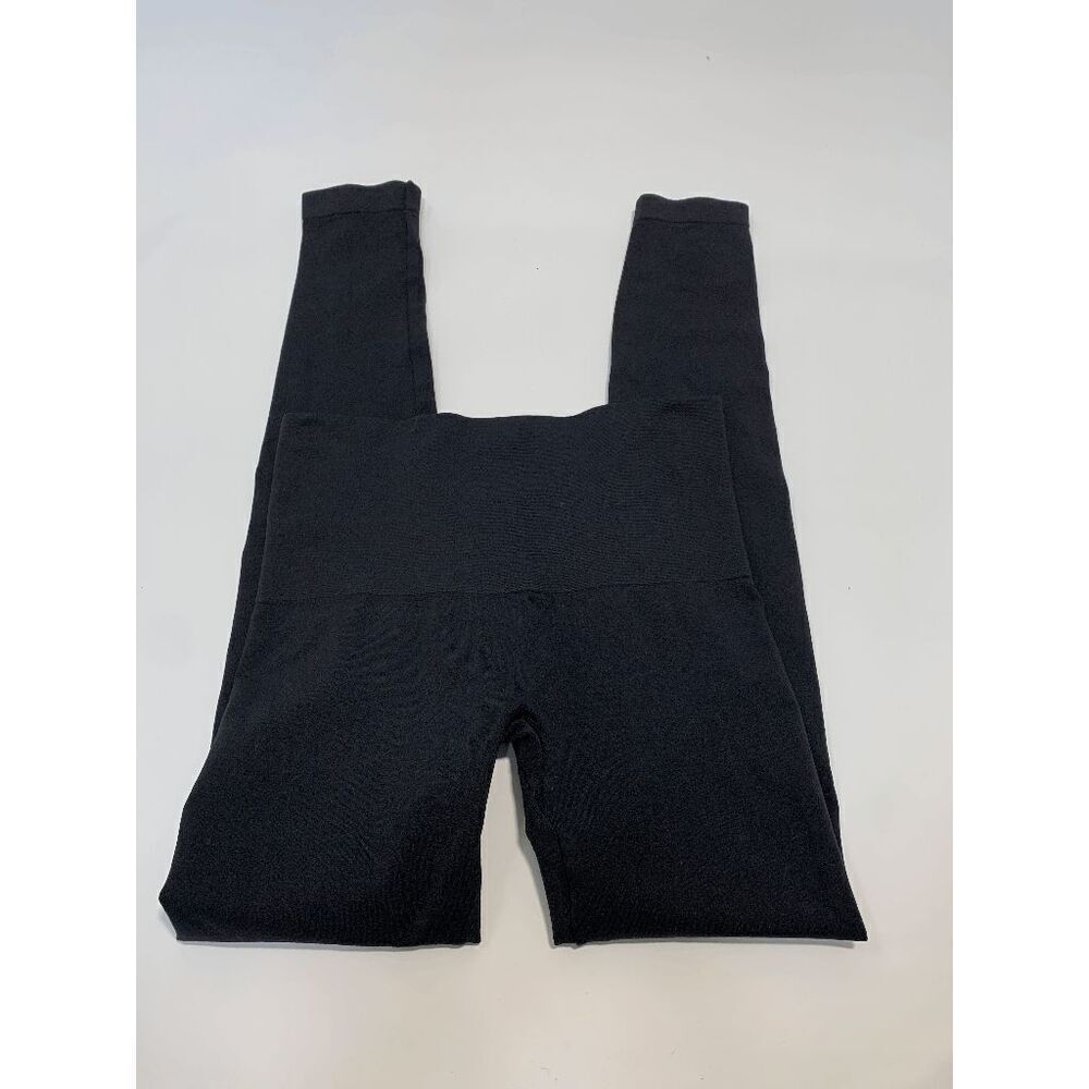 Soma Women's Elastic Waist Slim-Fit Pull-On Black Leggings Size S